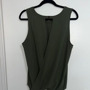 Olive Green Sleeveless Women's Top